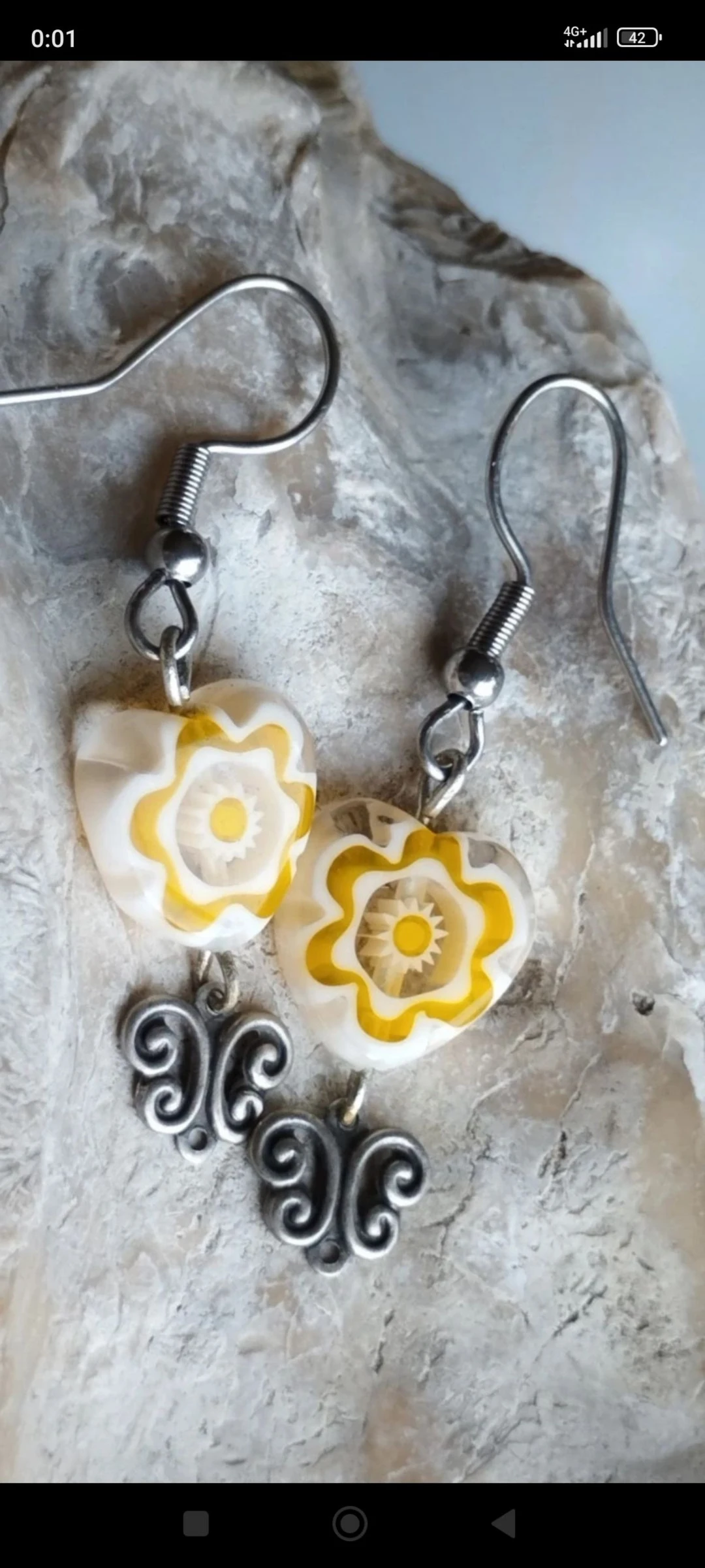 💛🎁🦋Lindos Pendientes de Murano y Acero Inoxidable🦋🎁💛 – photo 7